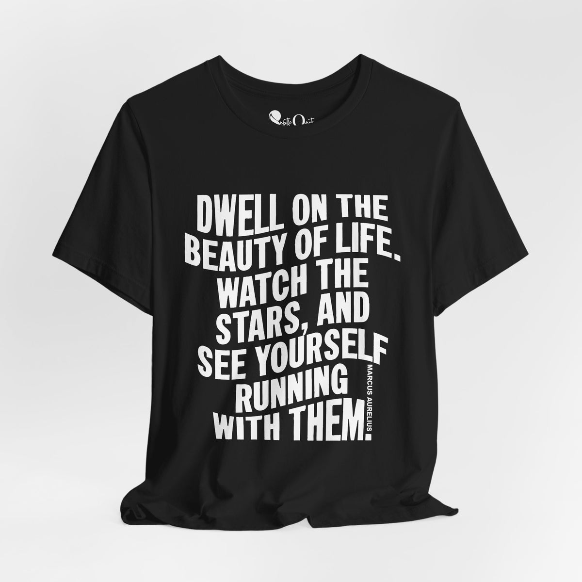 Dwell on Beauty | Marcus Aurelius Black T-Shirt