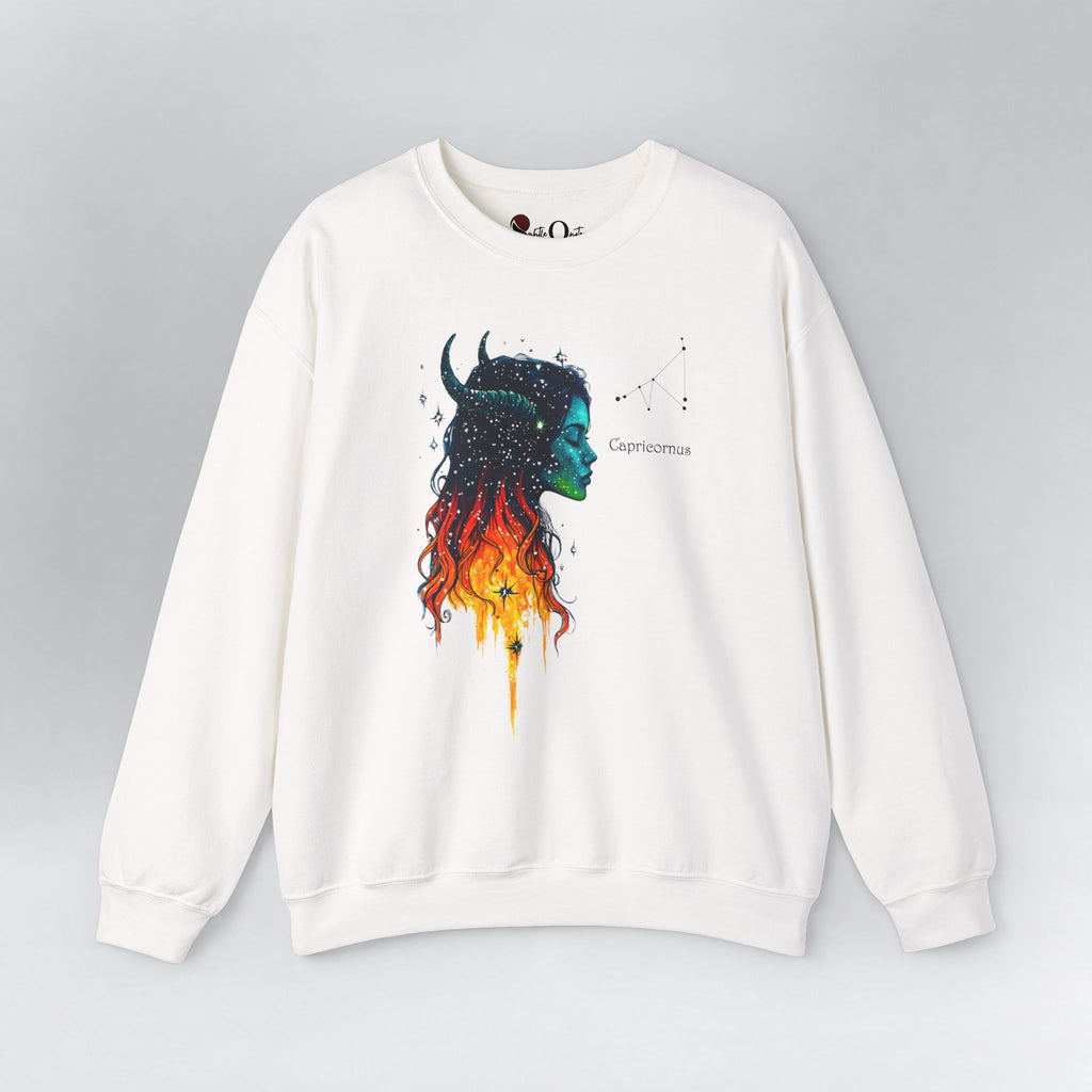 Capricorn Zodiac Sweatshirt White Sweatshirt
