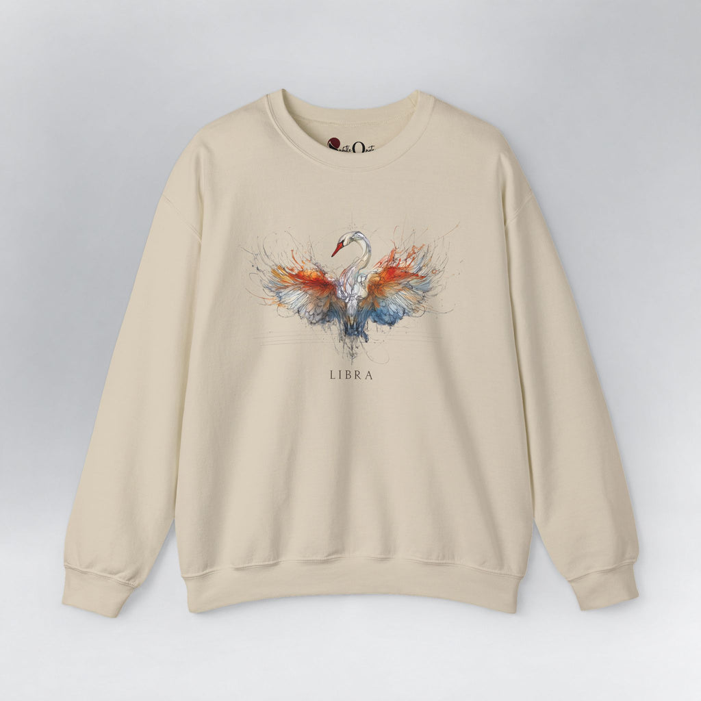Libra Swan Zodiac Sweatshirt Sand Sweatshirt