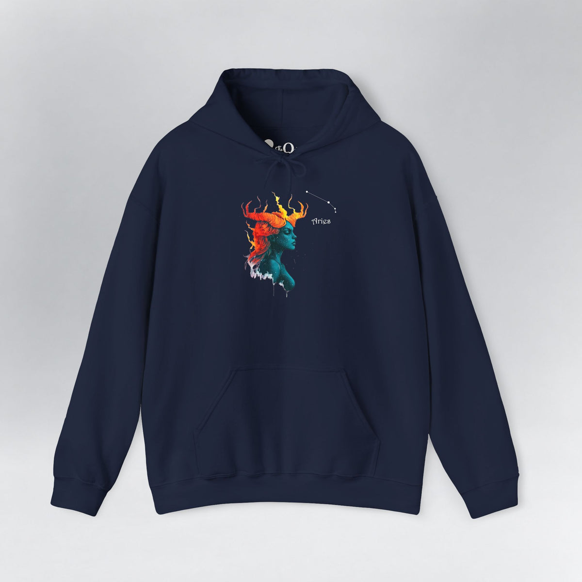 Aries I Zodiac Hoodie Navy Hoodie