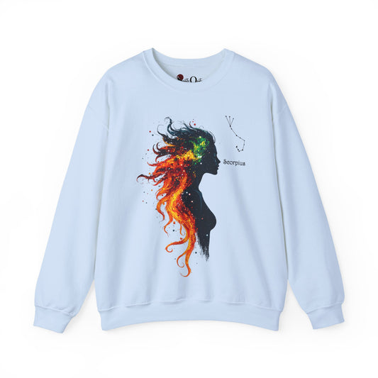 Scorpio Heavy Blend™ Crewneck Sweatshirt | Zodiac Line Light Blue Sweatshirt