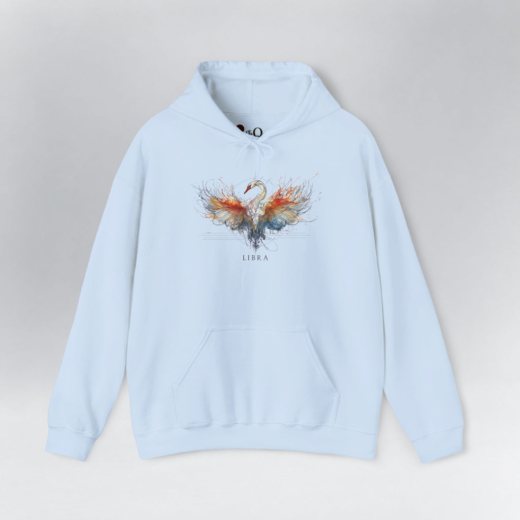 Libra Swan Zodiac Hoodie Light Blue Hoodie