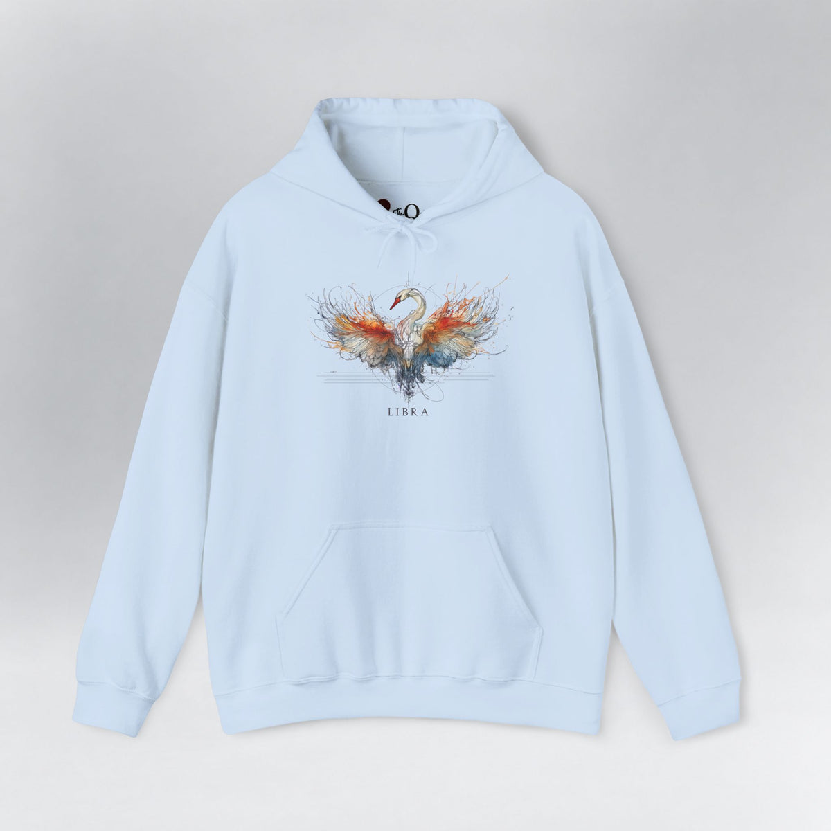 Libra Swan Zodiac Hoodie Light Blue Hoodie