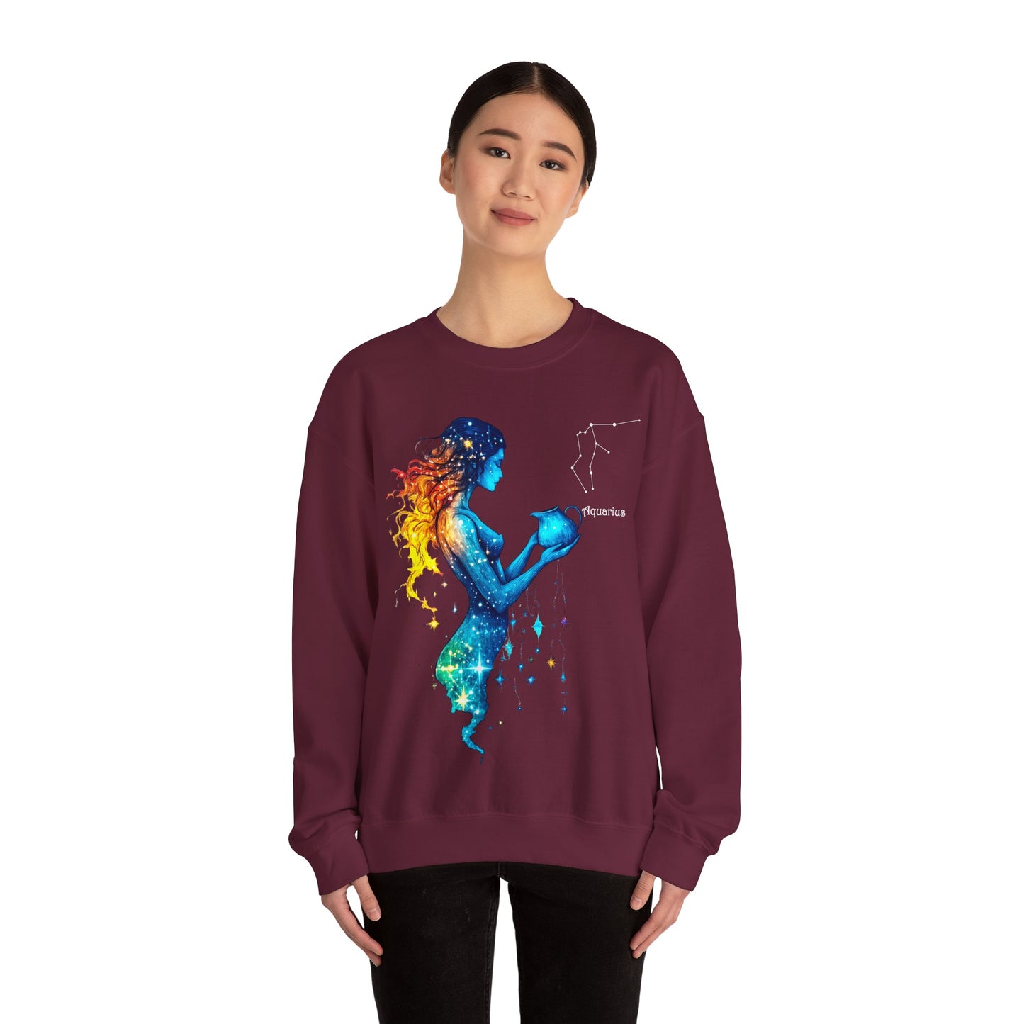Aquarius Heavy Blend™ Crewneck Sweatshirt | Zodiac Line