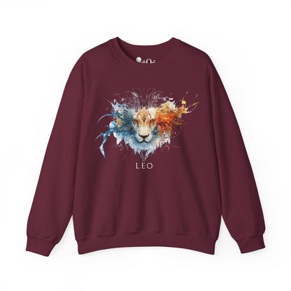 Leo Lion Heavy Blend™ Crewneck Sweatshirt | Zodiac Line