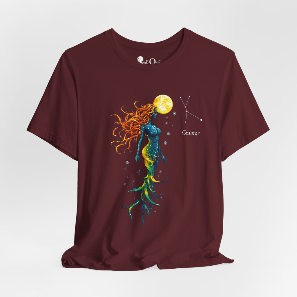 Cancer Zodiac T-Shirt Maroon T-Shirt