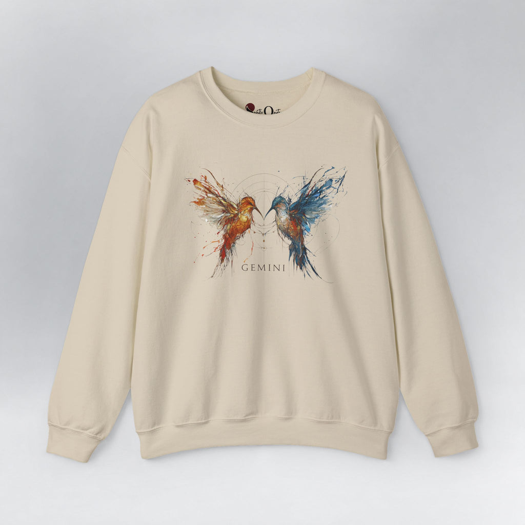 Gemini Hummingbird Zodiac Sweatshirt Sand Sweatshirt
