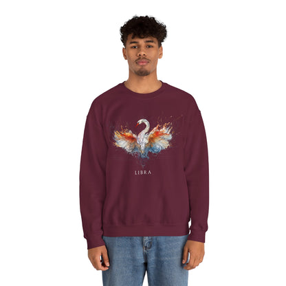 Libra Swan Heavy Blend™ Crewneck Sweatshirt | Zodiac Line