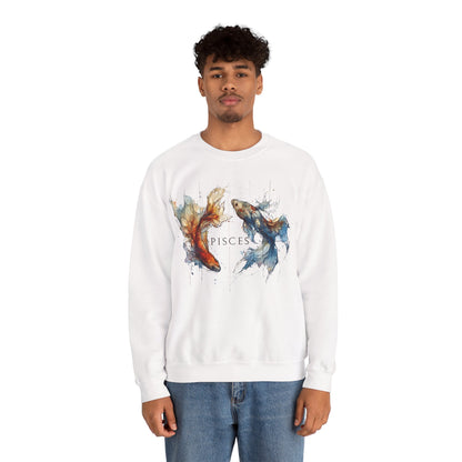 Pisces Koi Fish Heavy Blend™ Crewneck Sweatshirt | Zodiac Line