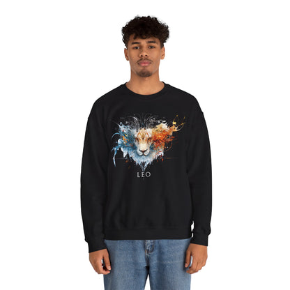 Leo Lion Heavy Blend™ Crewneck Sweatshirt | Zodiac Line