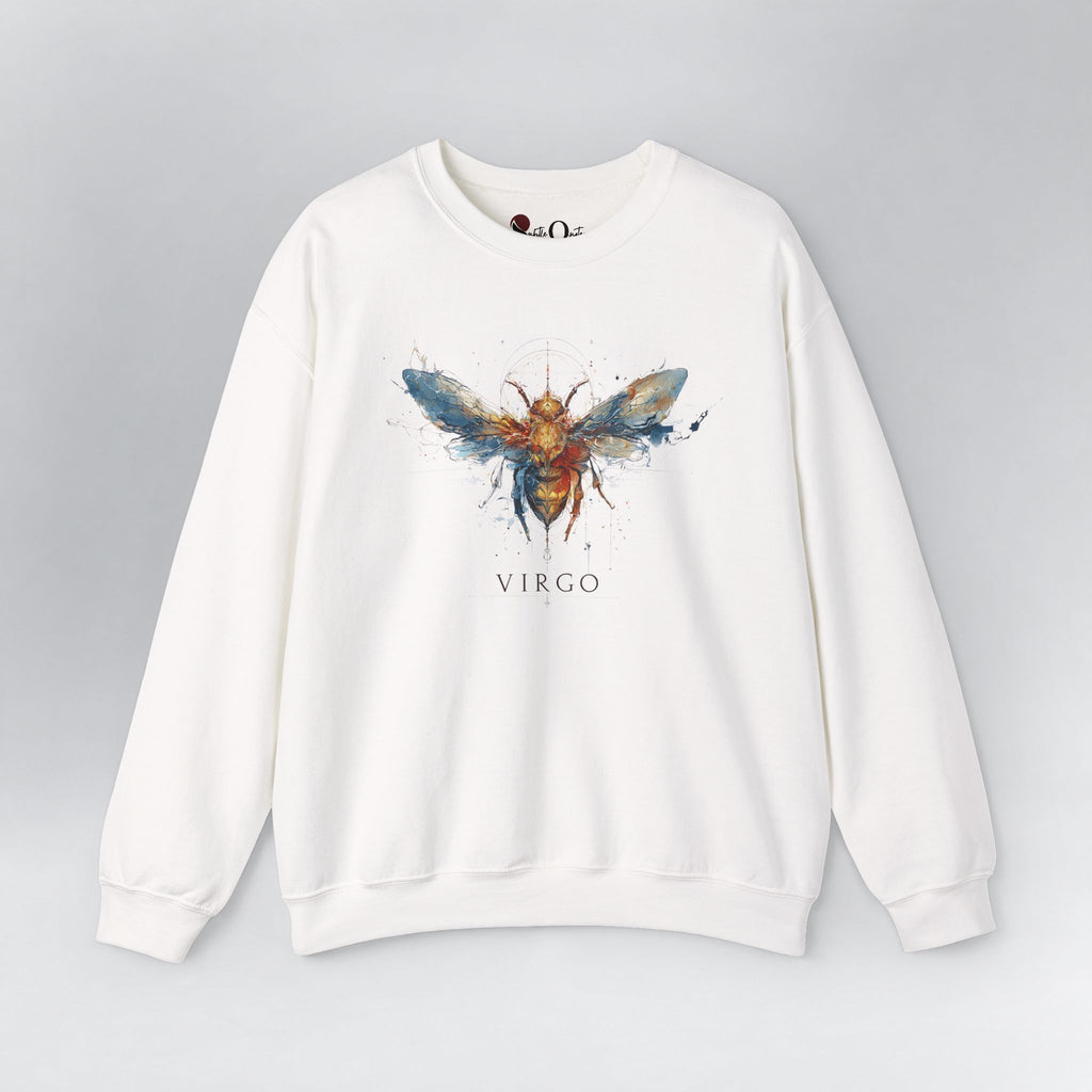 Virgo Honeybee Zodiac Sweatshirt White Sweatshirt