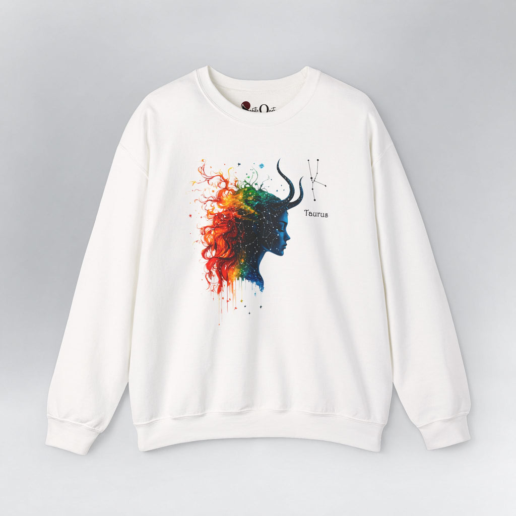 Taurus Zodiac Sweatshirt White Sweatshirt