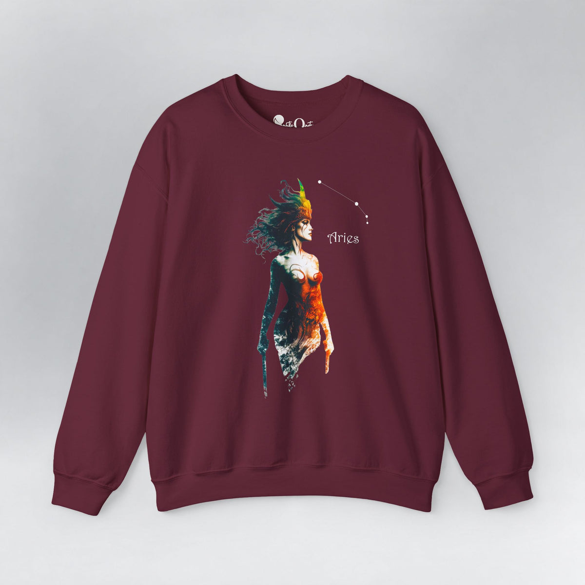Aries Zodiac Sweatshirt Maroon Sweatshirt