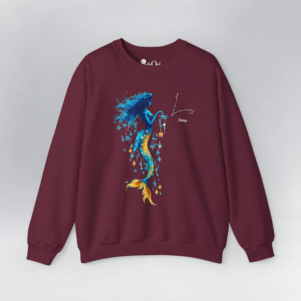 Pisces Zodiac Sweatshirt Maroon Sweatshirt