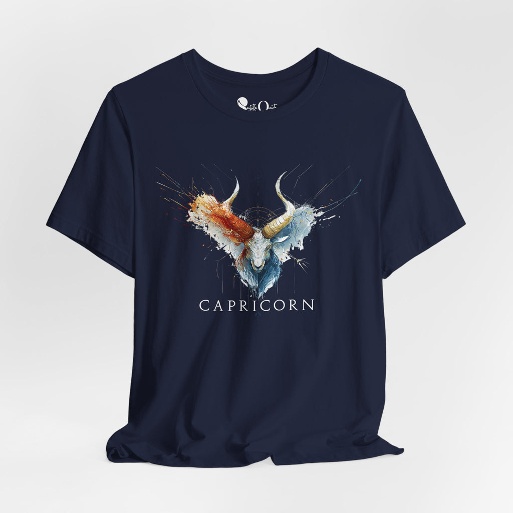 Capricorn Ibex Zodiac T-Shirt Navy T-Shirt
