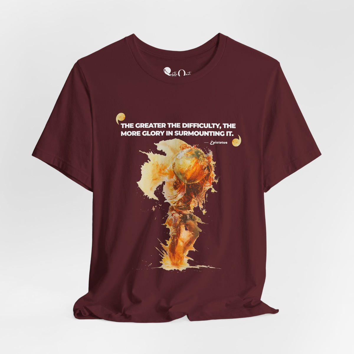 Atlas of Glory | Epictetus Maroon T-Shirt