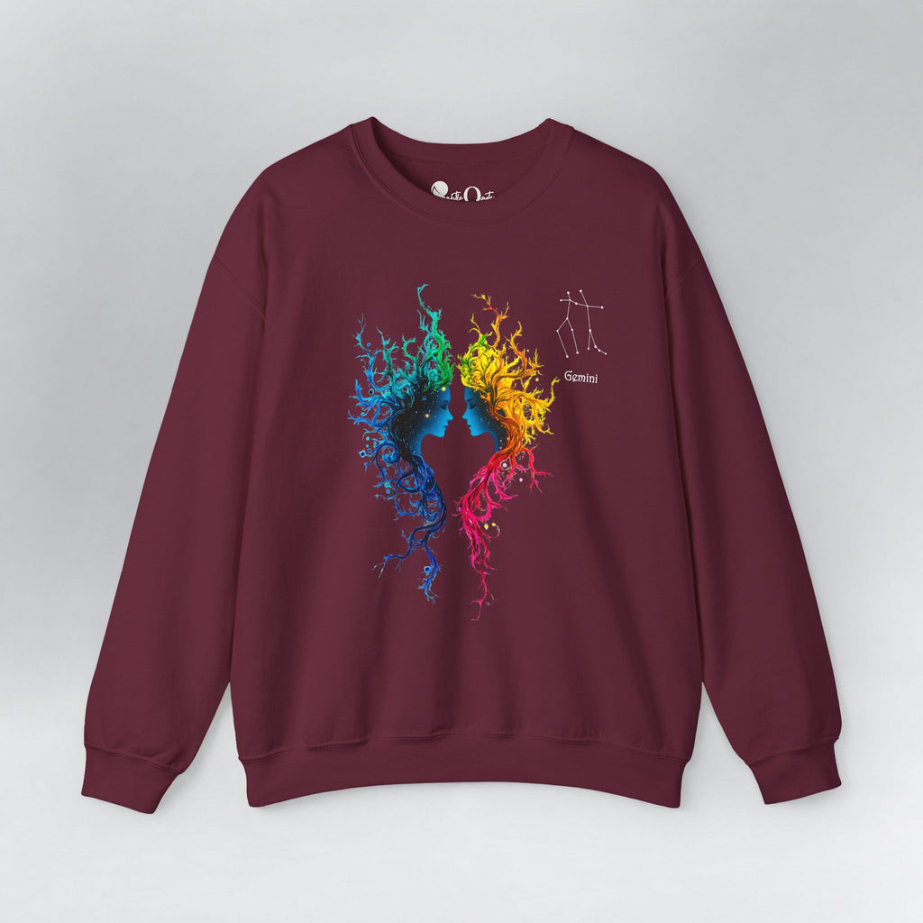 Gemini Zodiac Sweatshirt Maroon Sweatshirt