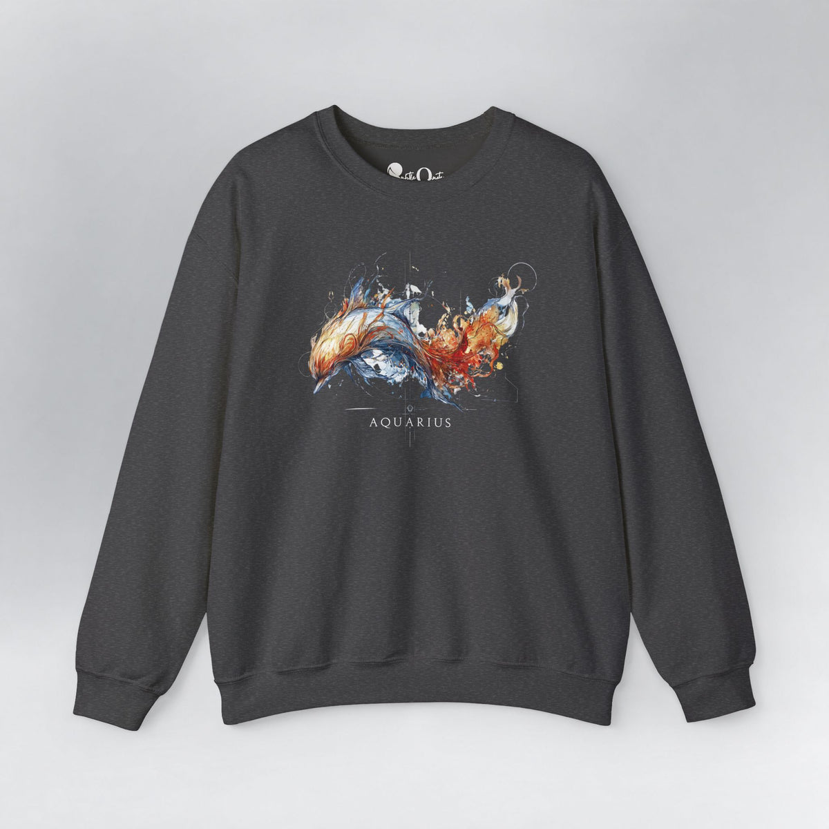 Aquarius Dolphin Sweatshirt Dark Heather Sweatshirt