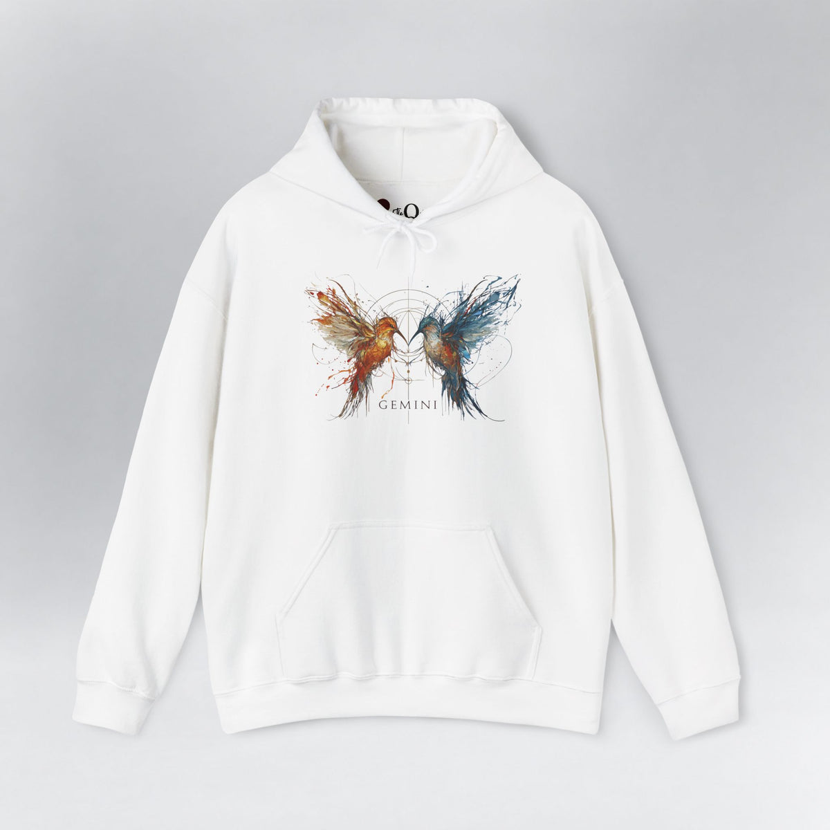 Gemini Hummingbird Zodiac Hoodie White Hoodie