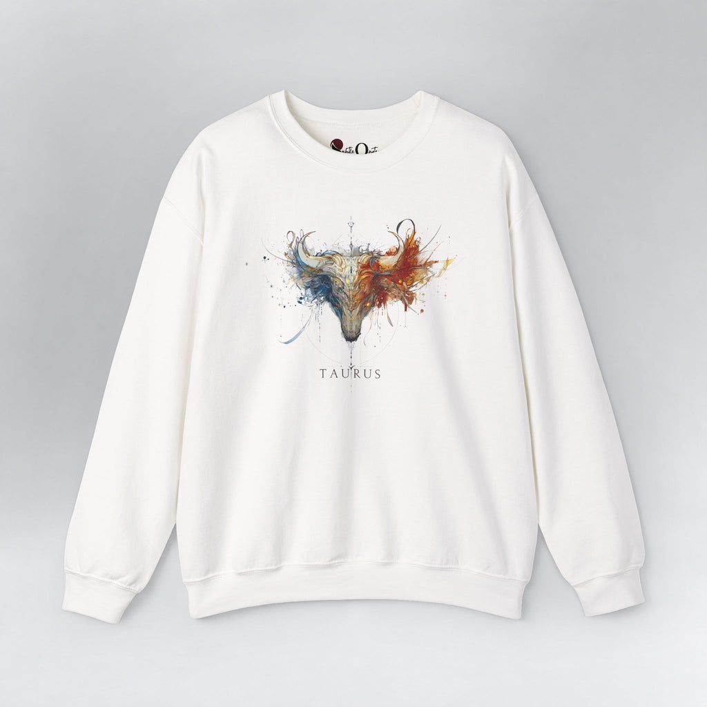 Taurus Bull Zodiac Sweatshirt White Sweatshirt