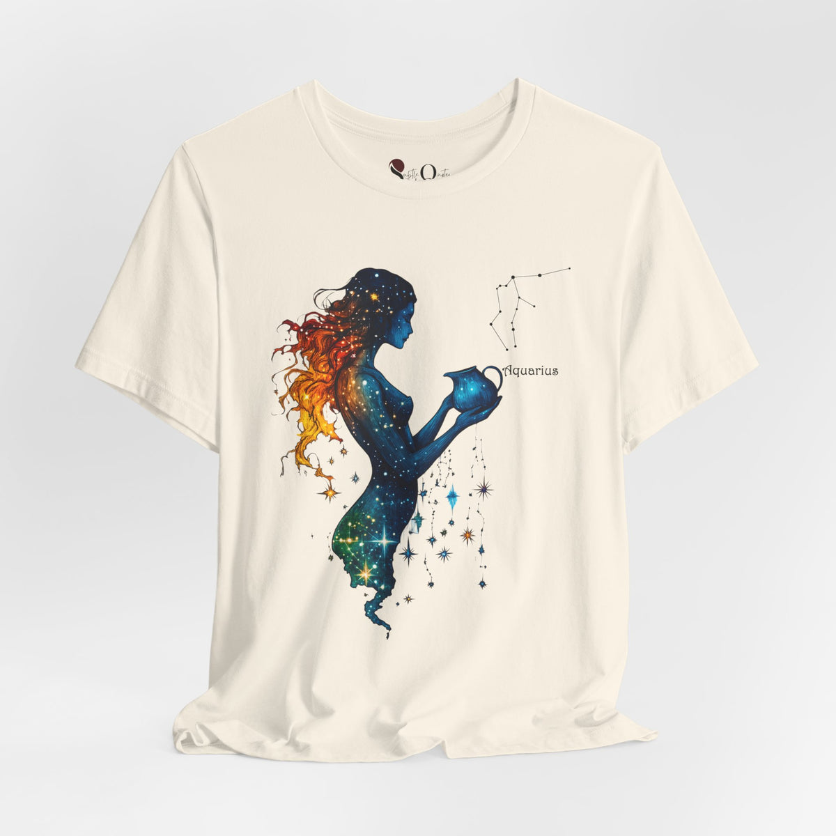 Aquarius Zodiac T-Shirt Natural T-Shirt