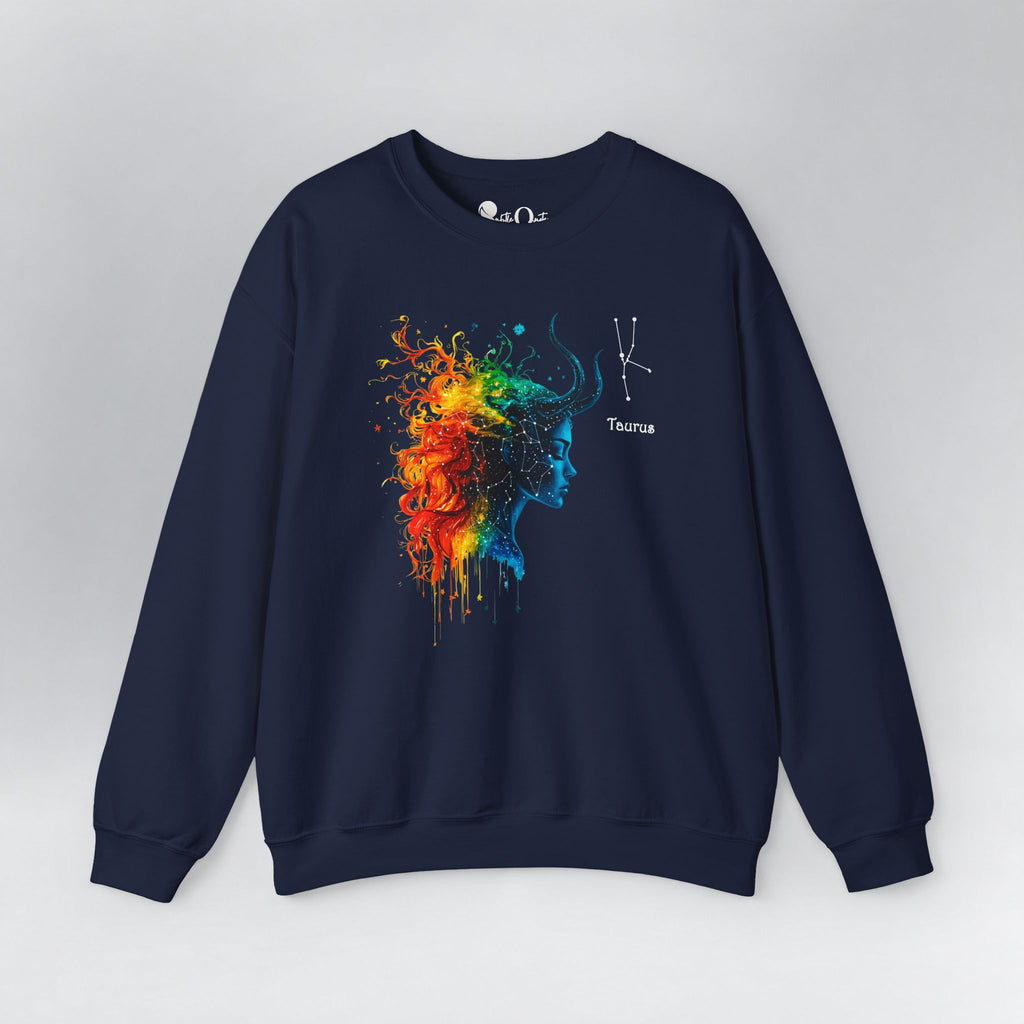 Taurus Zodiac Sweatshirt Navy Sweatshirt