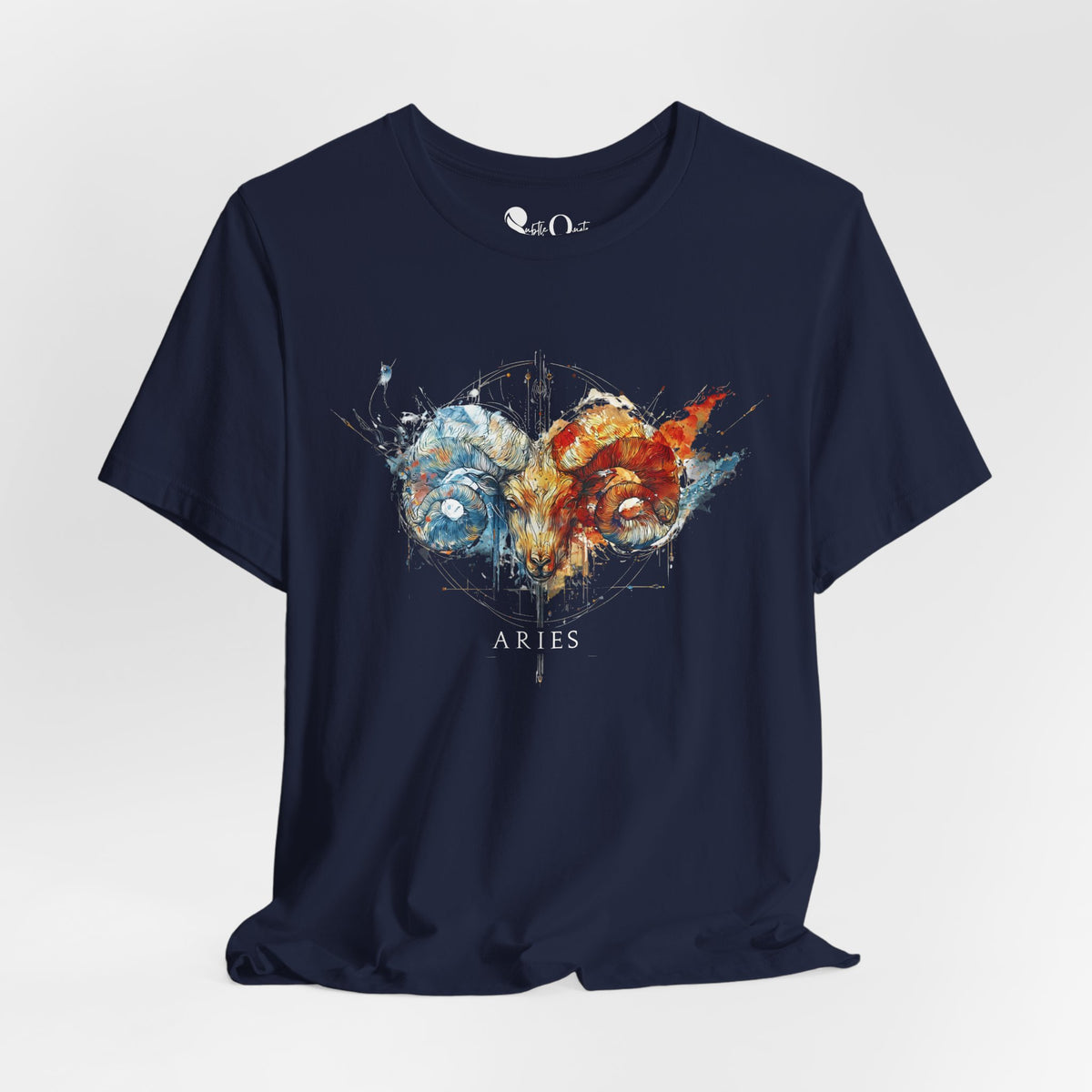 Aries Ram Zodiac T-shirt Navy T-Shirt