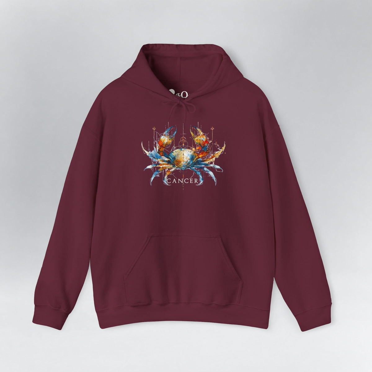 Cancer Crab Zodiac Hoodie Maroon Hoodie