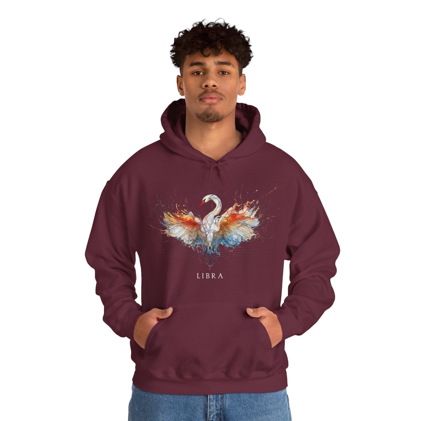 Libra Swan Heavy Blend™ Hoodie  | Zodiac Line