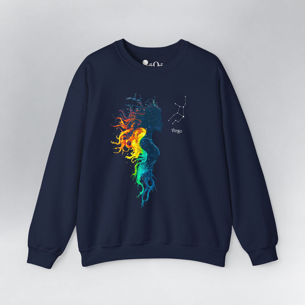Virgo Zodiac Sweatshirt Navy Sweatshirt