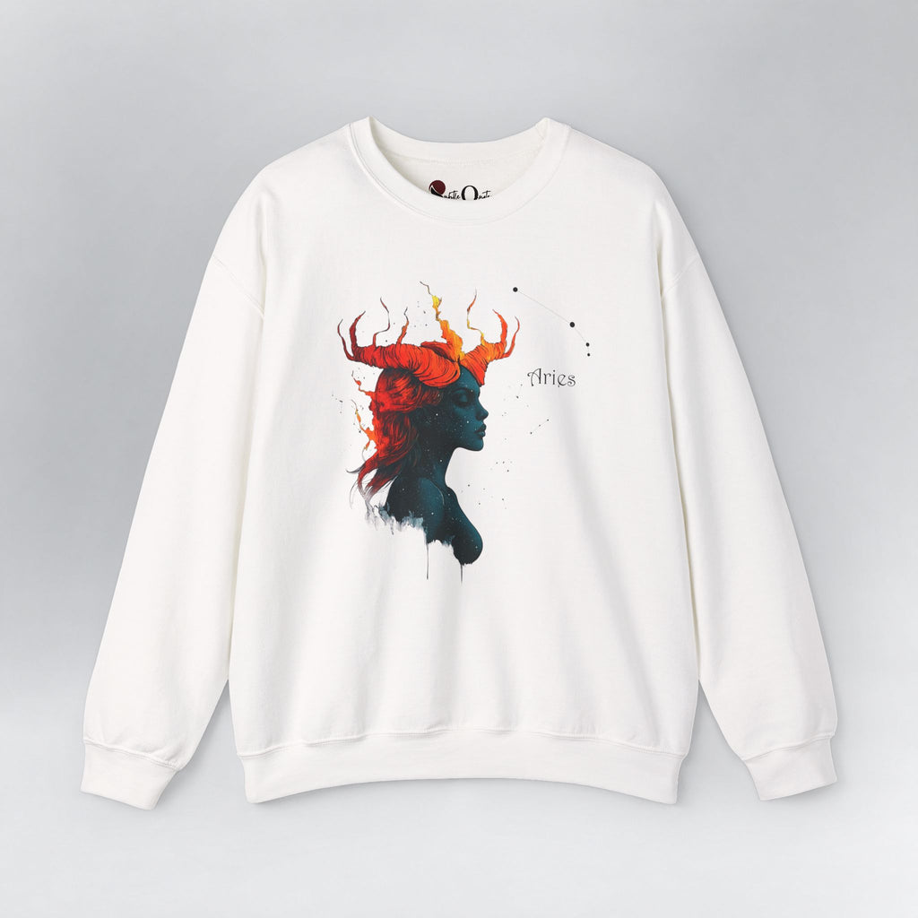 Aries I Zodiac Sweatshirt White Sweatshirt