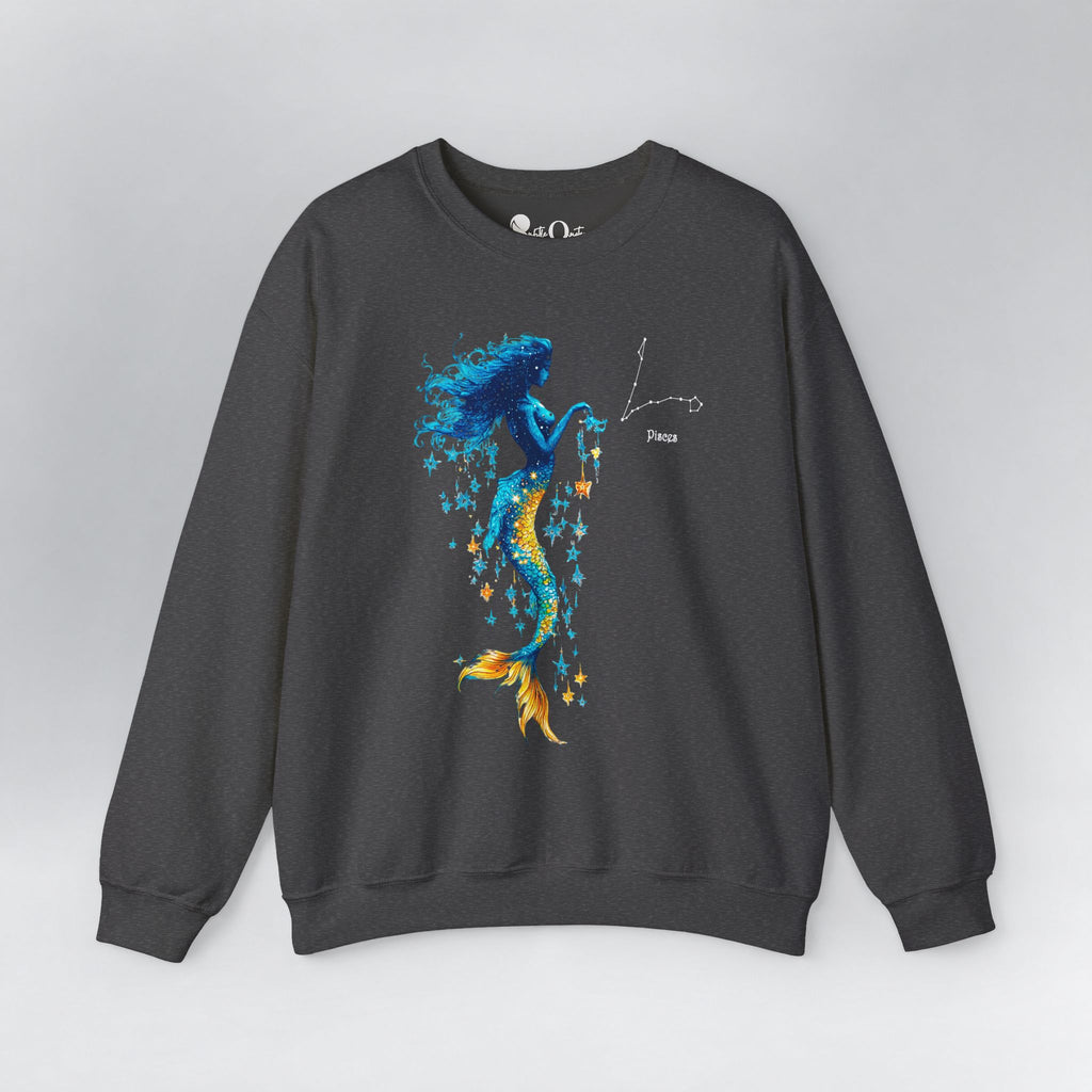 Pisces Zodiac Sweatshirt Dark Heather Sweatshirt