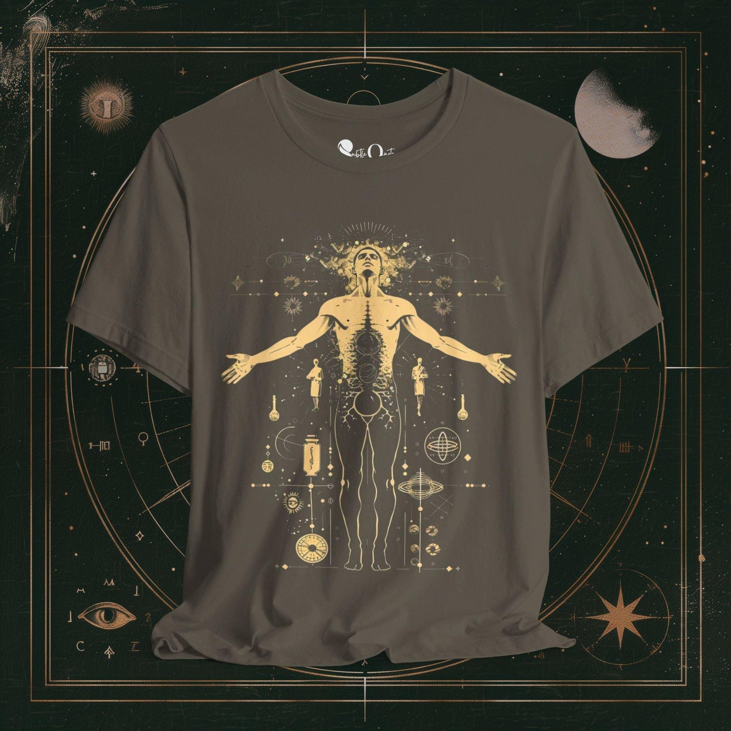 T-Shirt Army / S Unisex -  Alchemical Awakening: Enlightenment Dark