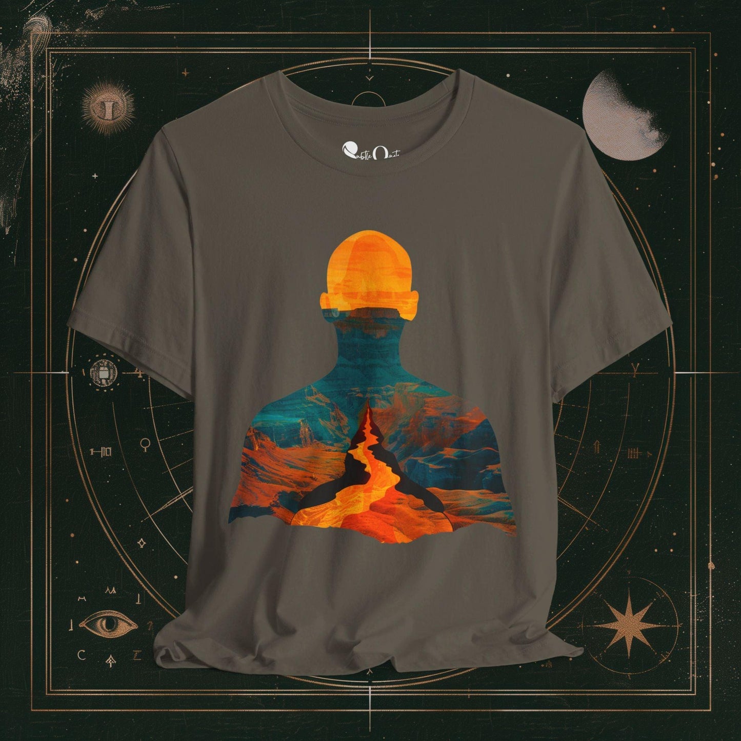 T-Shirt Army / S Unisex -  Inner Journey Silhouette Dark