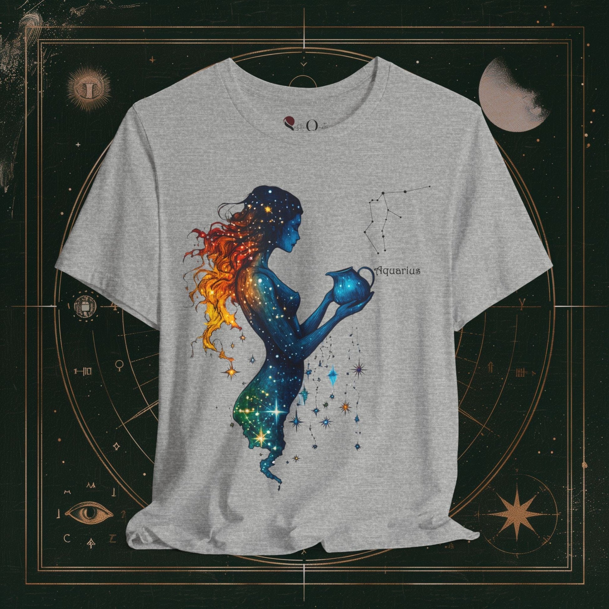 T-Shirt Athletic Heather / S Aquarius | Zodiac Line