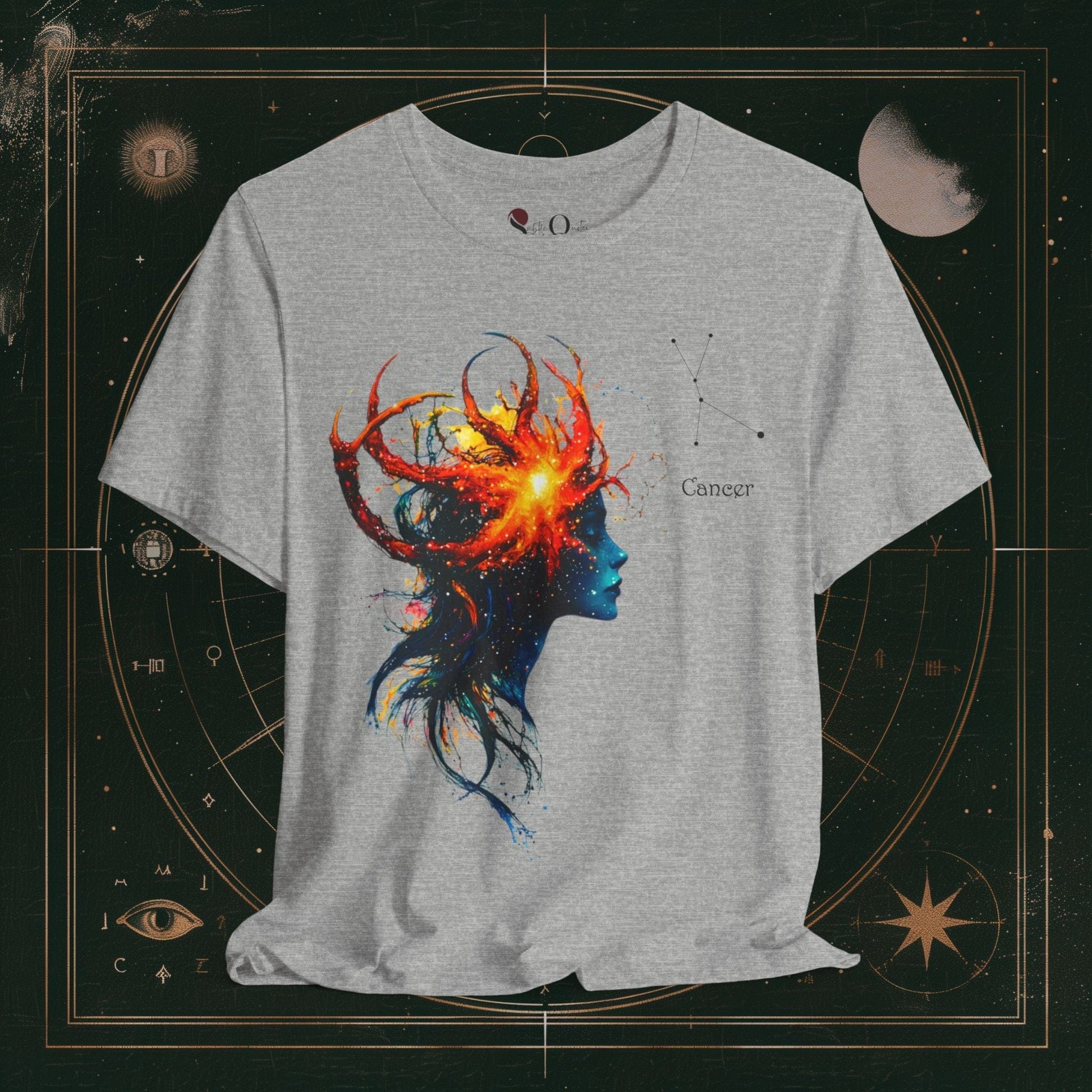 T-Shirt Athletic Heather / S Cancer 1 | Zodiac Line