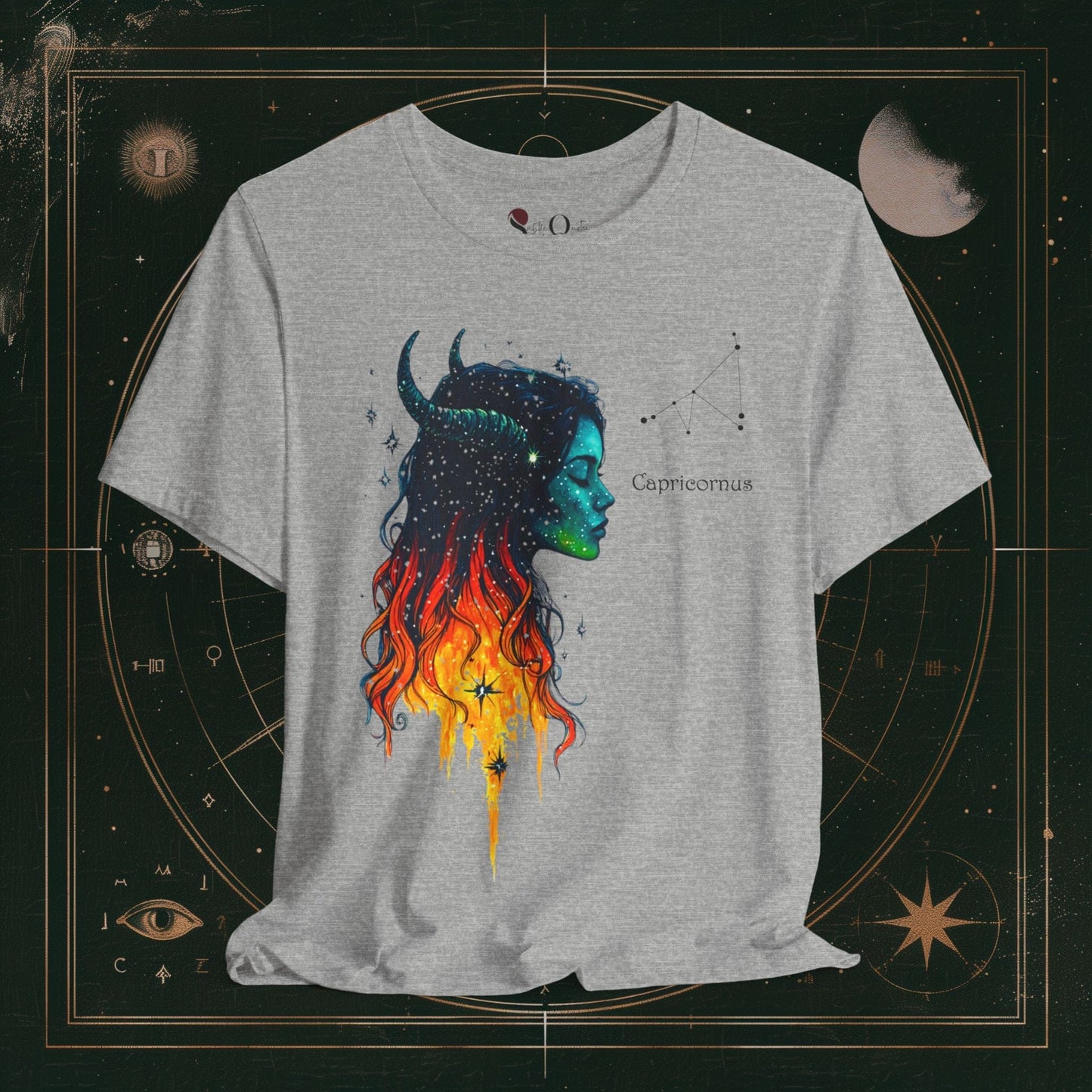 T-Shirt Athletic Heather / S Capricorn 1 | Zodiac Line