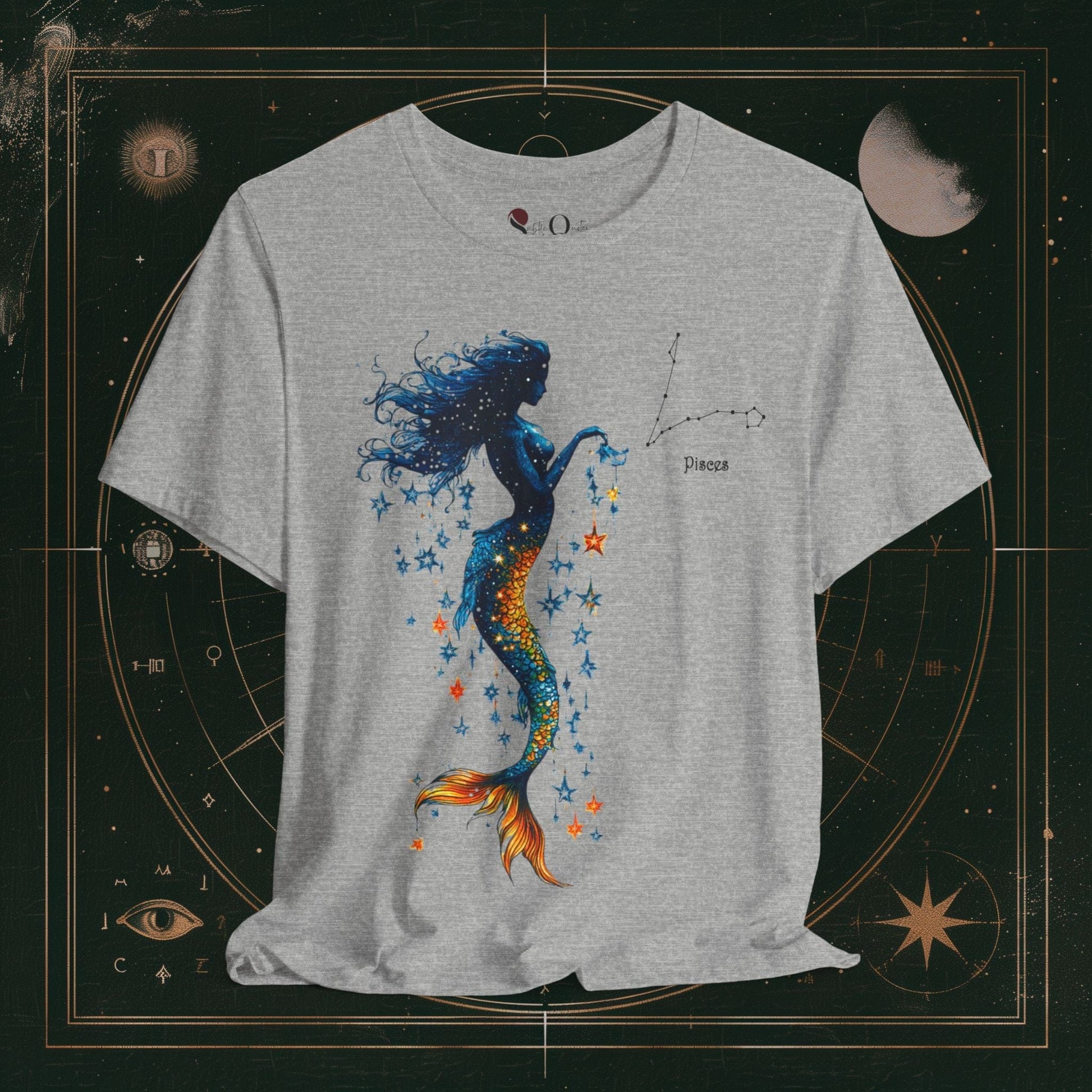 T-Shirt Athletic Heather / S Pisces | Zodiac Line