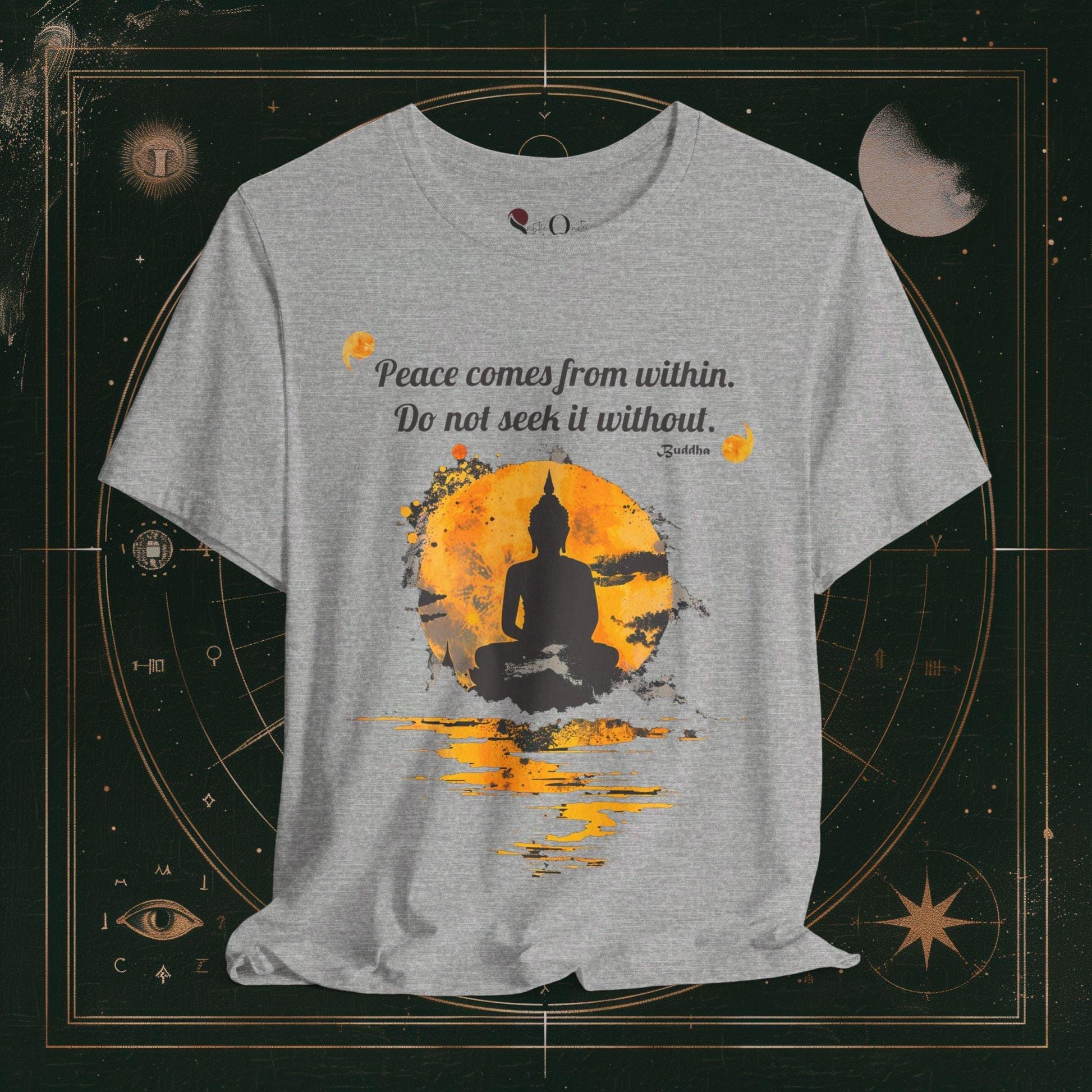 T-Shirt Athletic Heather / S Unisex -  Peace Within Buddha