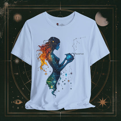 T-Shirt Baby Blue / S Aquarius | Zodiac Line