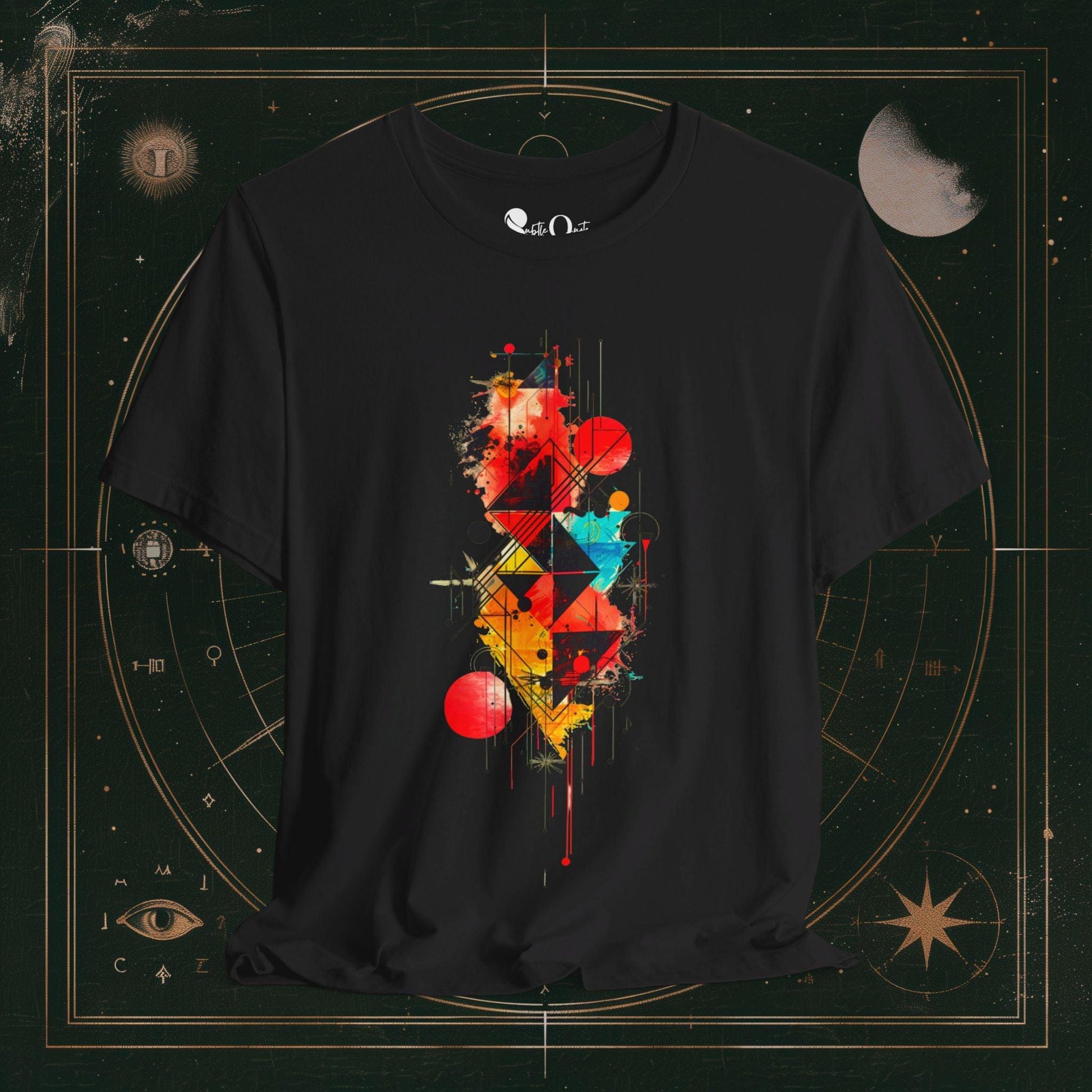 T-Shirt Black / S Unisex -  Geometric Symphony Dark