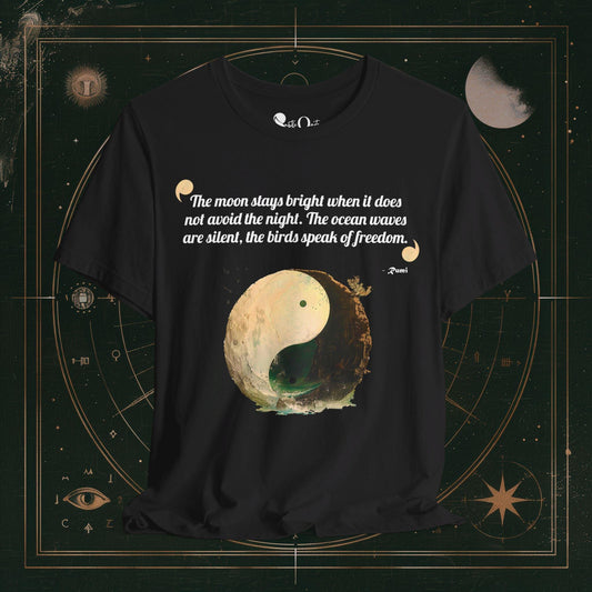 T-Shirt Black / S Unisex -  Yin Yang Rumi Dark