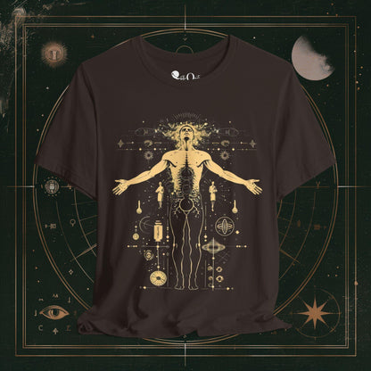 T-Shirt Brown / S Unisex -  Alchemical Awakening: Enlightenment Dark