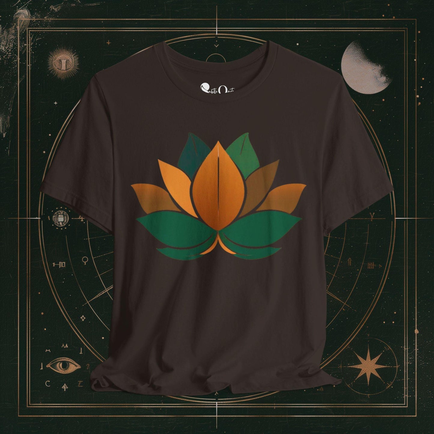 T-Shirt Brown / S Unisex -  Harmonic Blossom Dark