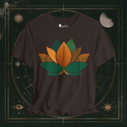 T-Shirt Brown / S Unisex -  Harmonic Blossom Dark