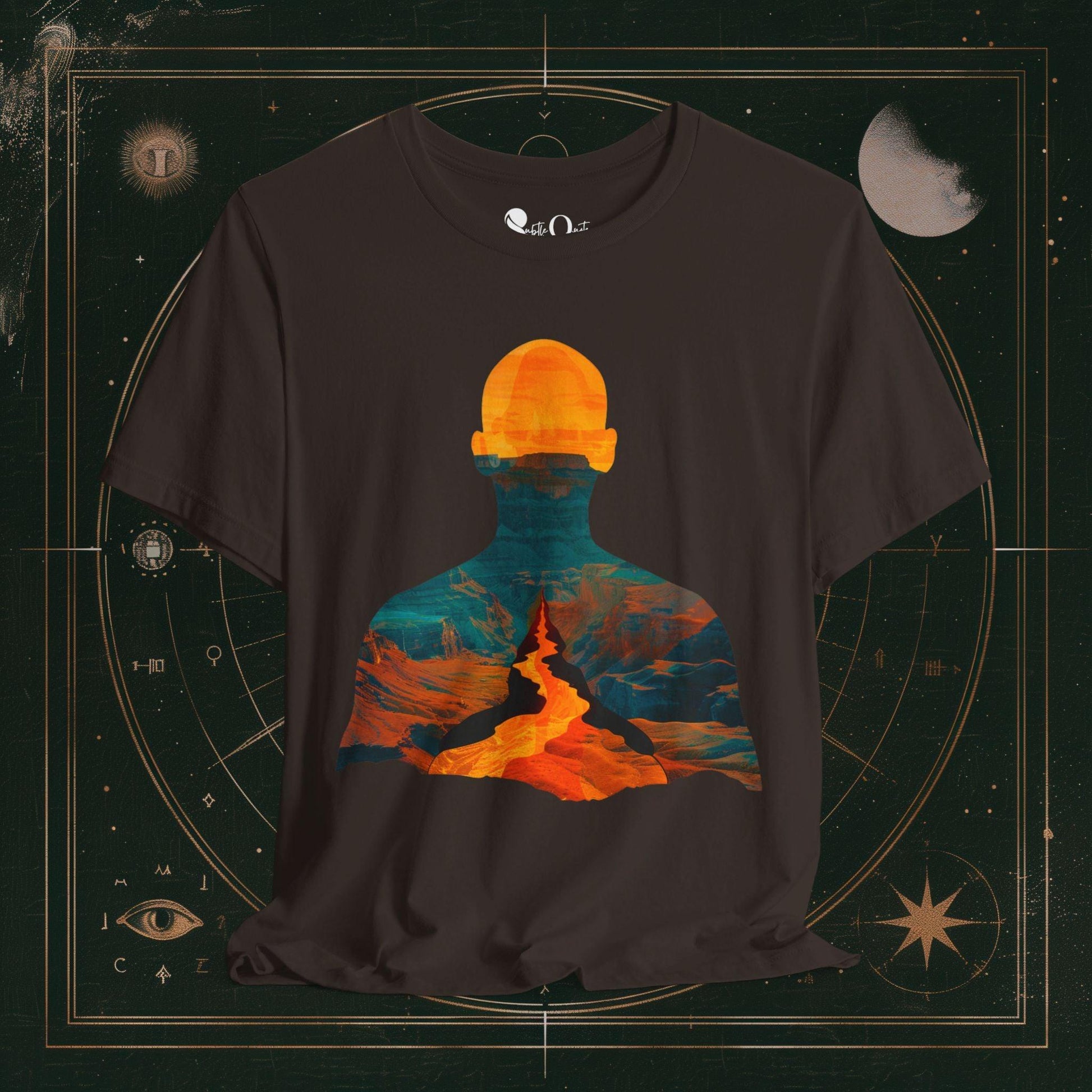 T-Shirt Brown / S Unisex -  Inner Journey Silhouette Dark