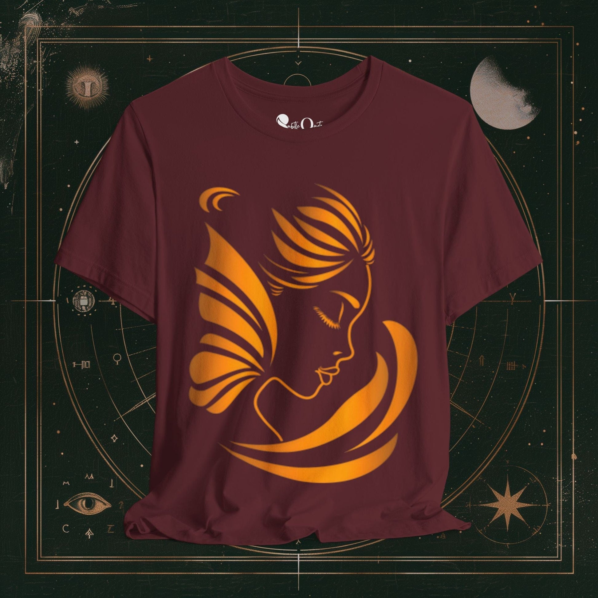 T-Shirt Maroon / S Butterfly Grace Dark