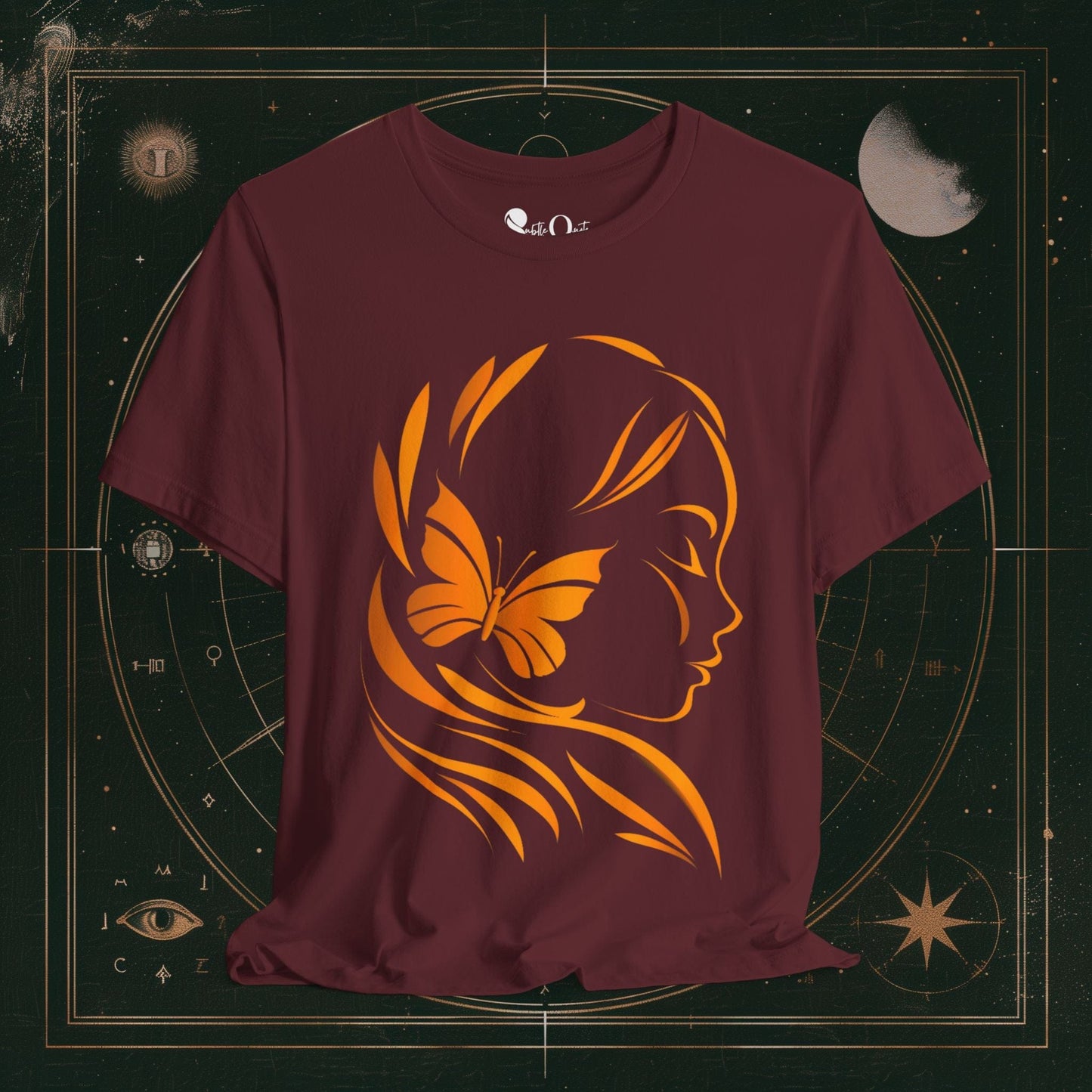 T-Shirt Maroon / S Butterfly Grace I Dark