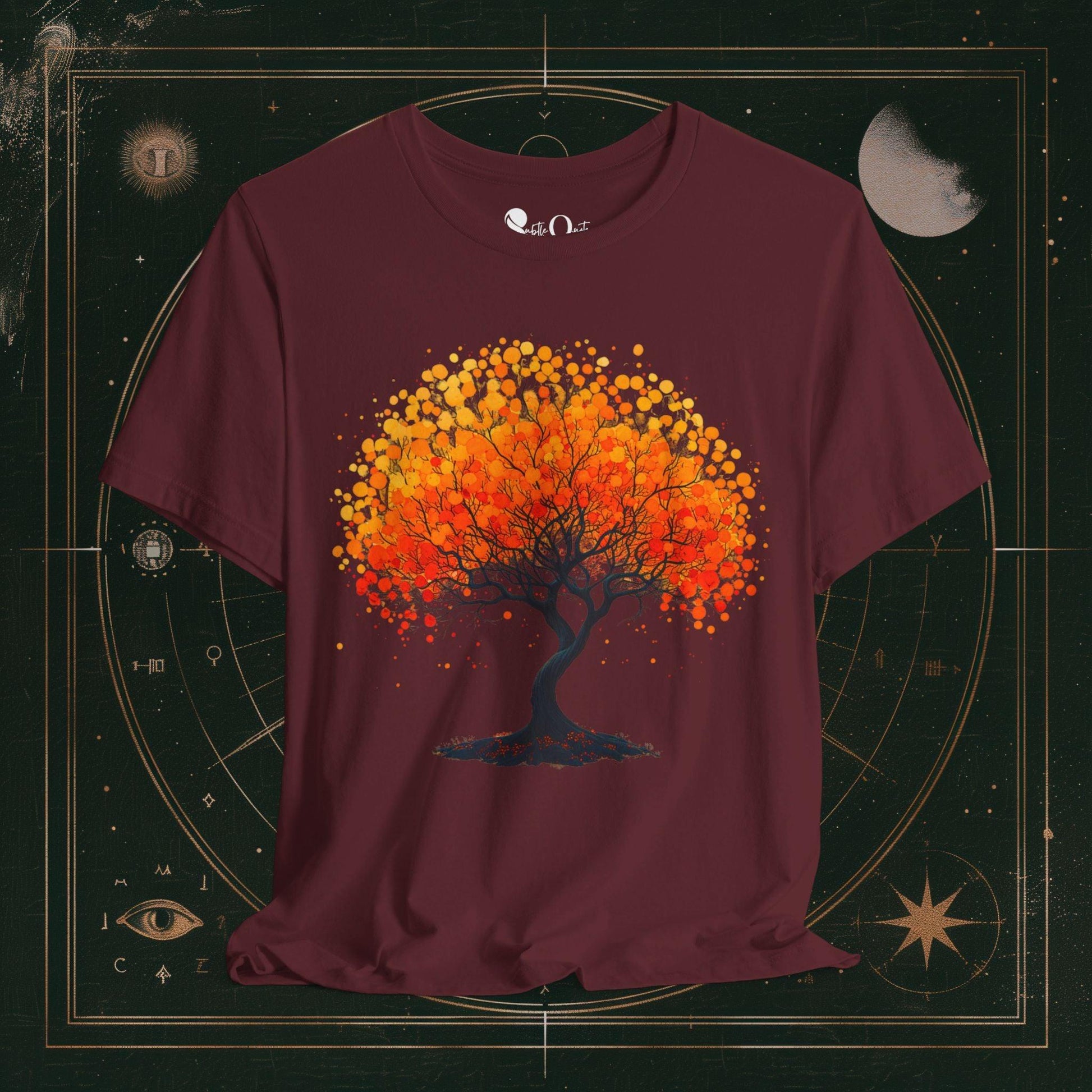 T-Shirt Maroon / S Unisex -  Autumn Radiance Dark