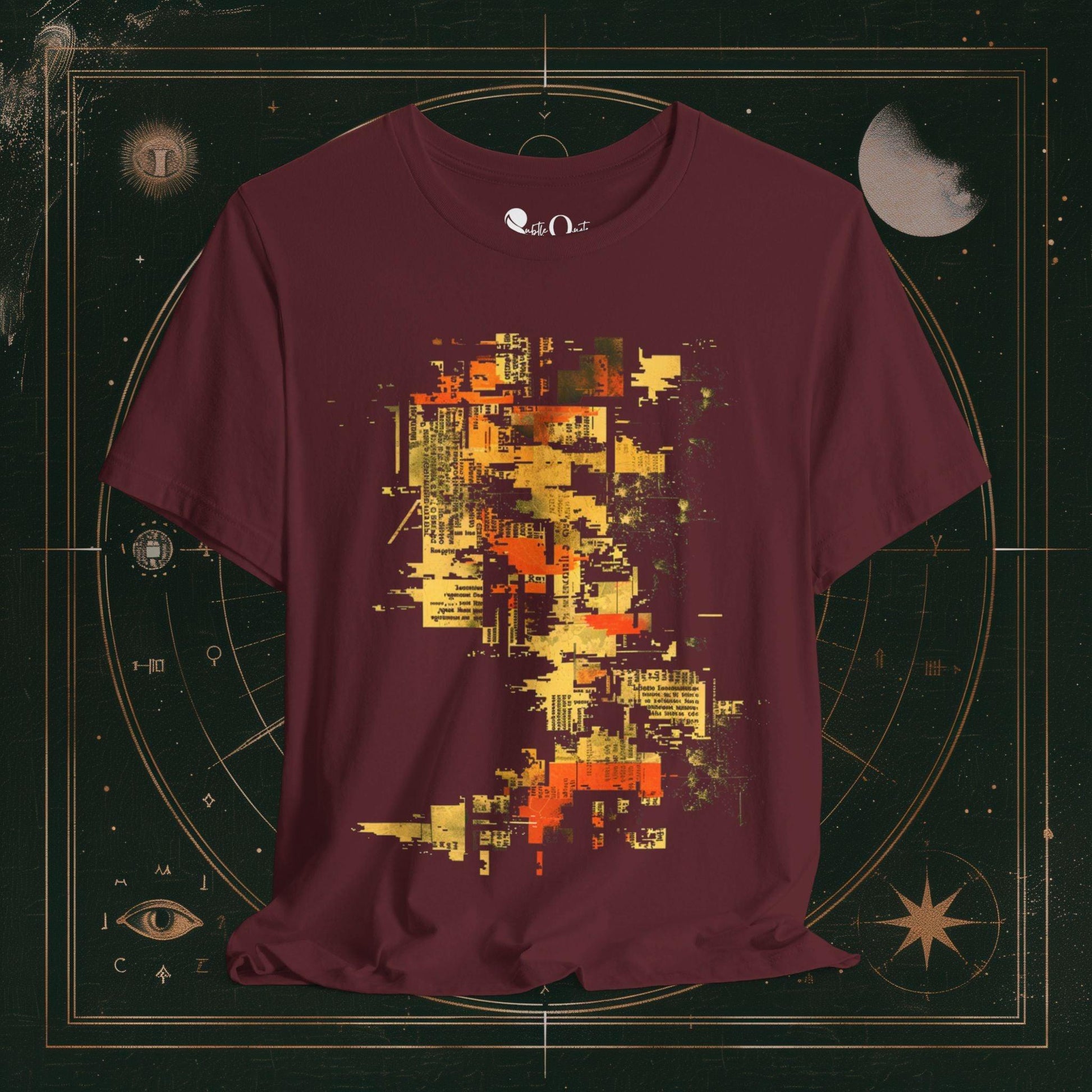 T-Shirt Maroon / S Unisex -  Digital Relic Dark